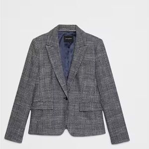 NWT Banana Republic Ryan Blue Plaid Suiting Blazer size 8